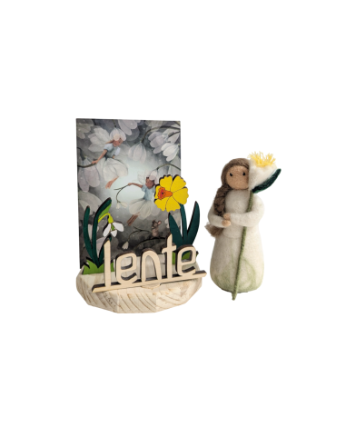 Vilten bloemenfee kerstroos