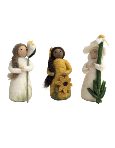 Vilten bloemenfee kerstroos