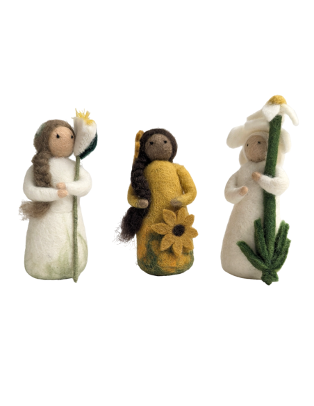 Vilten bloemenfee kerstroos