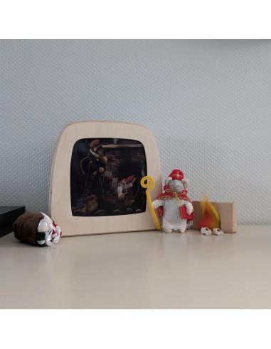 Sinterklaas plaat voor in seizoenslamp Iris Esther