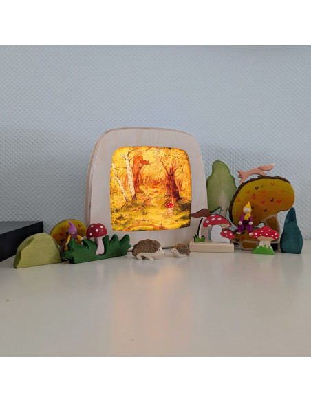 Herfstbos plaat voor seizoenslamp Eentje van Margo