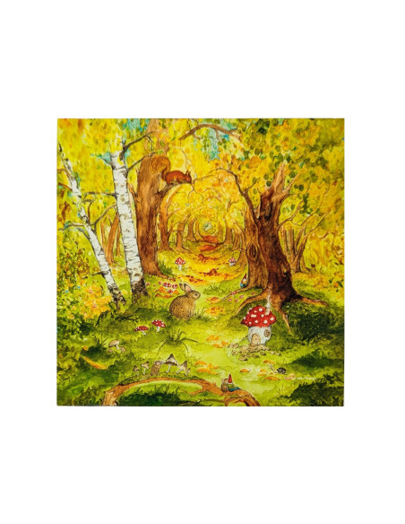 Herfstbos plaat voor seizoenslamp Eentje van Margo