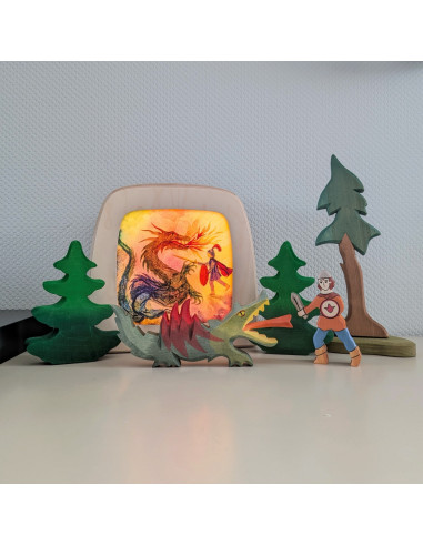 Draak plaat voor in seizoenslamp Vogel Geluk