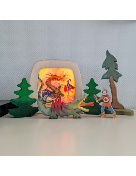 Draak plaat voor in seizoenslamp Vogel Geluk