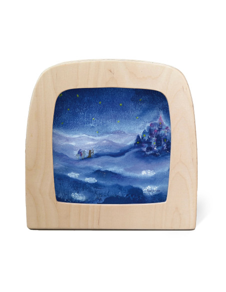 Jozef en Maria onderweg plaat voor seizoenslamp Baukje Exler