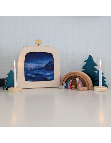 Jozef en Maria onderweg plaat voor seizoenslamp...