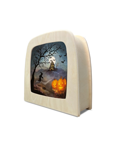 Halloween huis plaat voor seizoenslamp Vogel Geluk