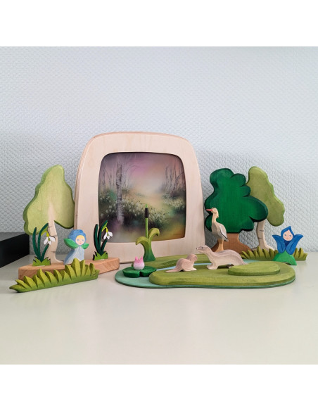 Sneeuwklokjes plaat voor seizoenslamp Baukje Exler