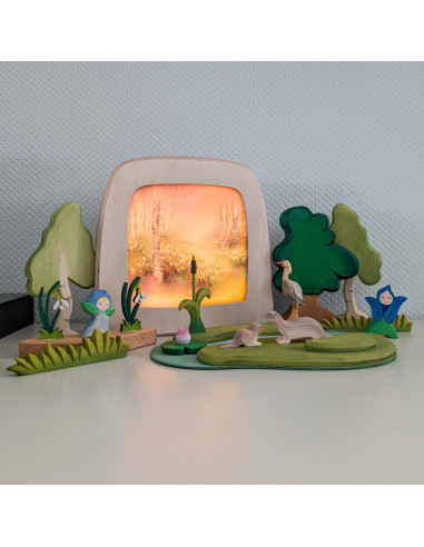 Sneeuwklokjes plaat voor seizoenslamp Baukje Exler