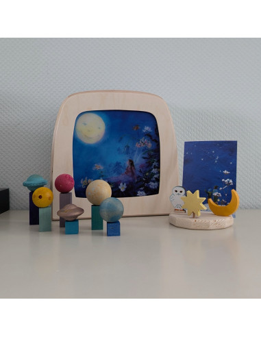 Onder de maan plaat voor seizoenslamp Daniela...