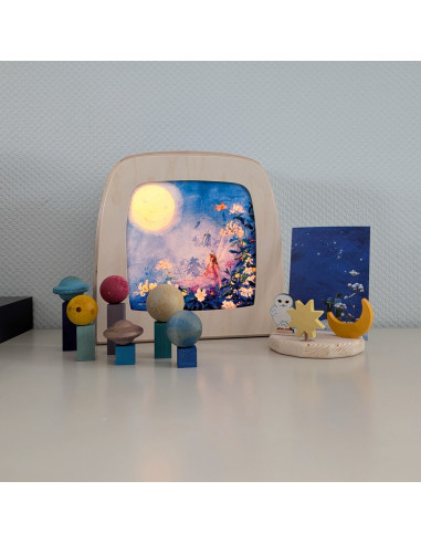 Onder de maan plaat voor seizoenslamp Daniela...