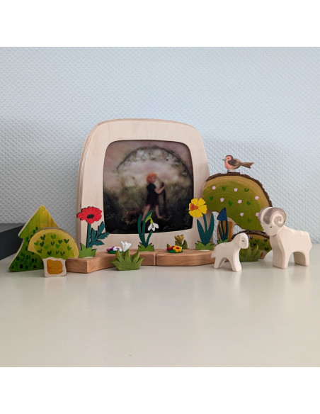 Lente wandeling plaat voor seizoenslamp Het Wol Feetje