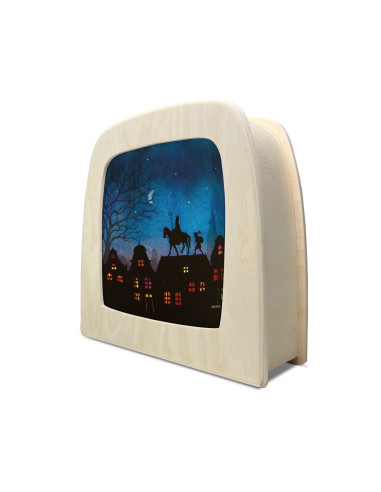 Sinterklaas op dak plaat voor seizoenslamp...