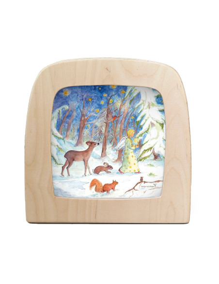 Kerstengel plaat voor seizoenslamp Eentje van Margo