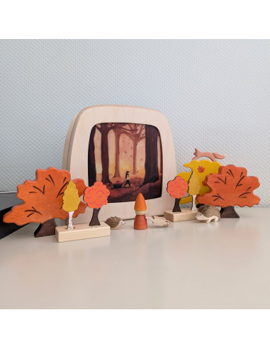 Herfstwandeling plaat voor seizoenslamp Esther...