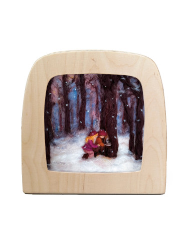 Winter bos plaat voor seizoenslamp Het Wol Feetje