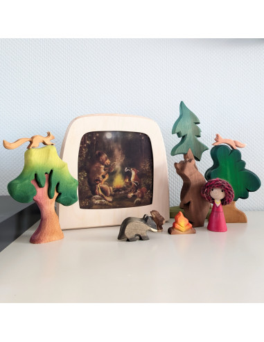 Zingen bij het kampvuur plaat voor seizoenslamp...