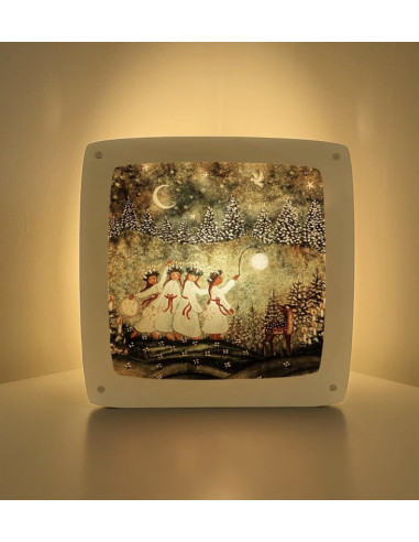 Advent plaat voor seizoenslamp Bijdehansje