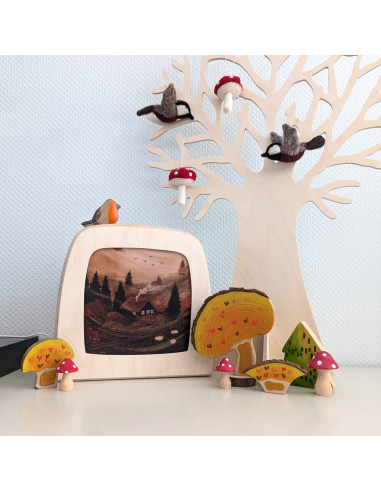 Herfsthuis plaat voor seizoenslamp Robin Pieterse