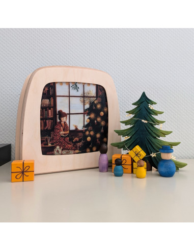 Kerst tijd plaat voor seizoenslamp Esther Bennink