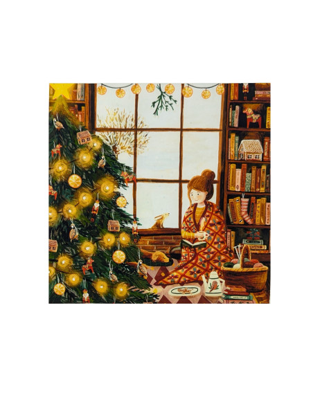 Kerst tijd plaat voor seizoenslamp Esther Bennink