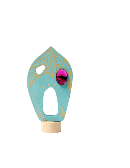 Dwergenhuis glittersteen steker voor verjaardagsring