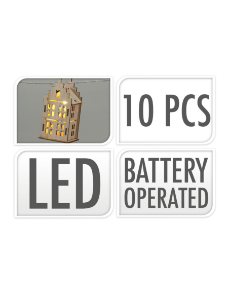 Houten huisjes slinger