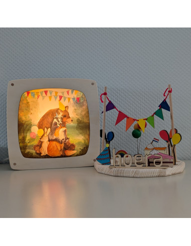 Partytime plaat voor seizoenslamp Lotte Drouen