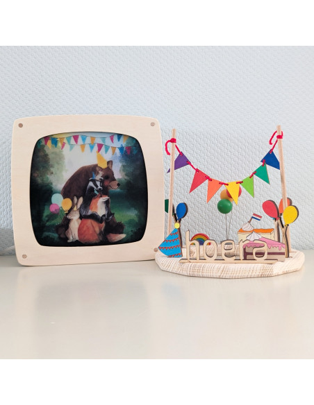 Partytime plaat voor seizoenslamp Lotte Drouen