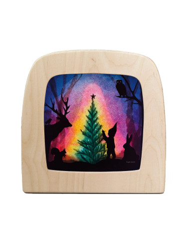 Kerstboom optuigen plaat voor seizoenslamp...