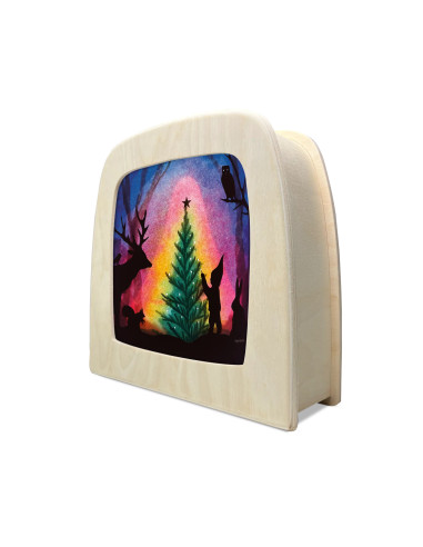 Kerstboom optuigen plaat voor seizoenslamp...