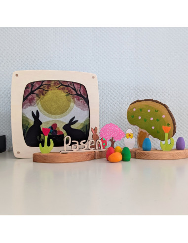 Pasen plaat voor seizoenslamp Vogel Geluk