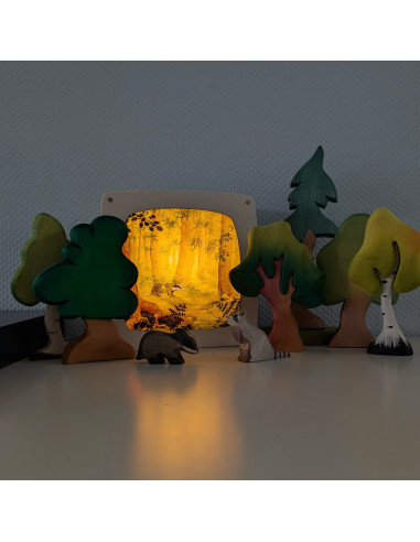 Das in bos plaat voor seizoenslamp Daniela...