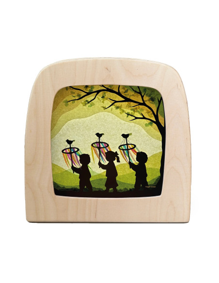 Palmpasen plaat voor seizoenslamp Vogel Geluk