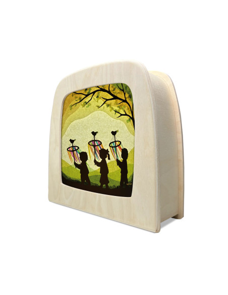 Palmpasen plaat voor seizoenslamp Vogel Geluk