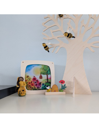 Bijenkorf plaat voor seizoenslamp Vogel Geluk