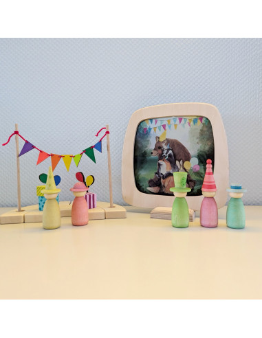 Houten houten raamhanger