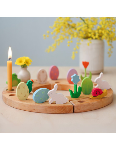 Paasei steker set bladeren