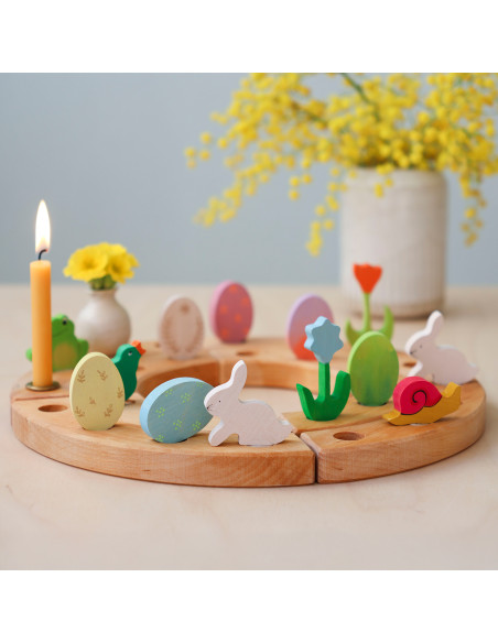 Paasei steker set bladeren