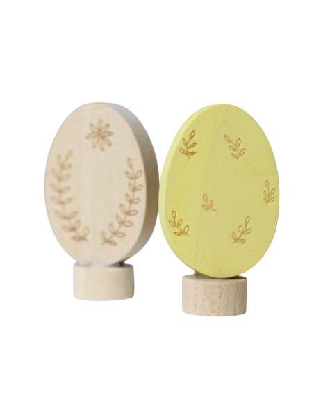 Paasei steker set bladeren