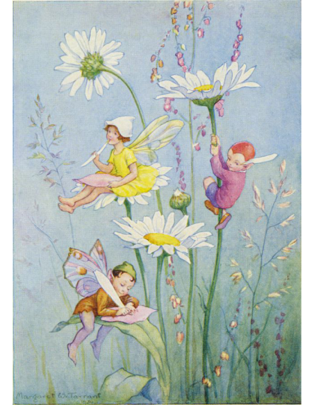 Ansichtkaart zomer elfjes Margaret W. Tarrant