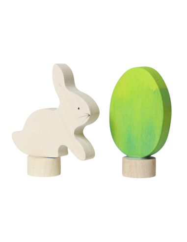 Paasei + paashaas steker groen