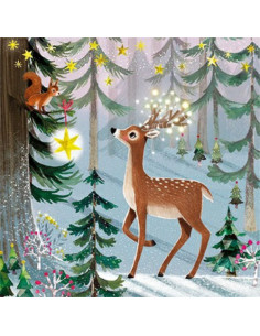 Ansichtkaart kerst hert Mila Marquis