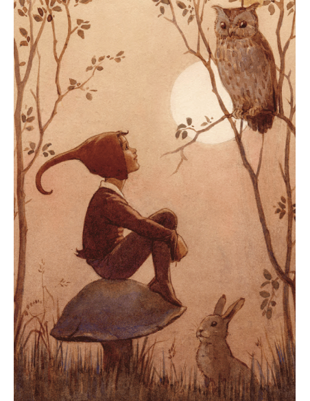 Ansichtkaart herfstkabouter Margaret W. Tarrant