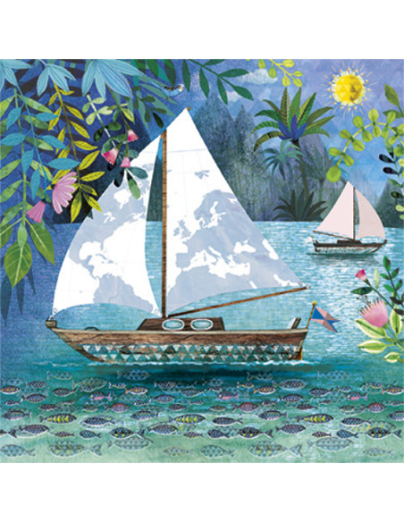 Ansichtkaart zeilboot Mila Marquis