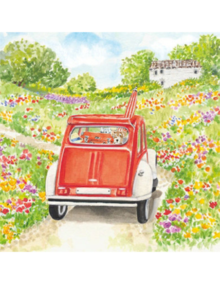 Ansichtkaart vakantie auto Carola Pabst