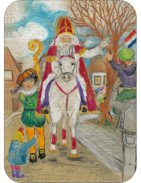 Ansichtkaart Sinterklaasintocht Kirsten Beuker