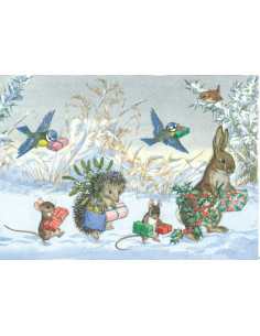 Ansichtkaart kerst optocht Molly Brett