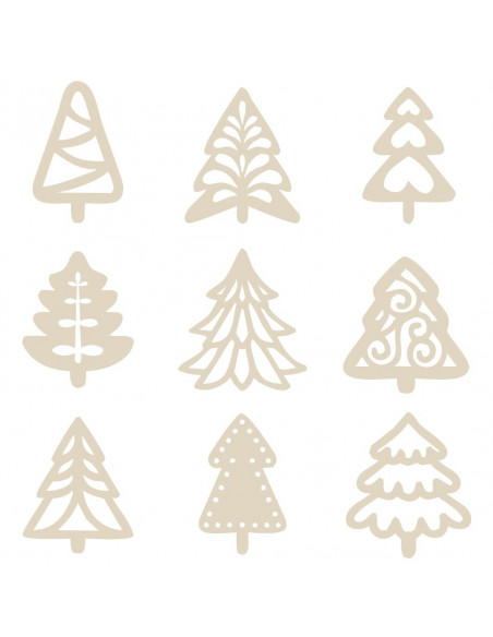 Houten mini figuurtjes kerstboom