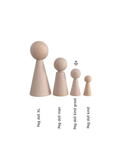 Peg doll kind groot